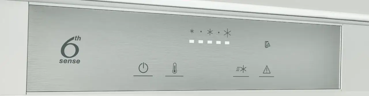 Symbole na panelu elektronicznym zamrażarki Whirlpool